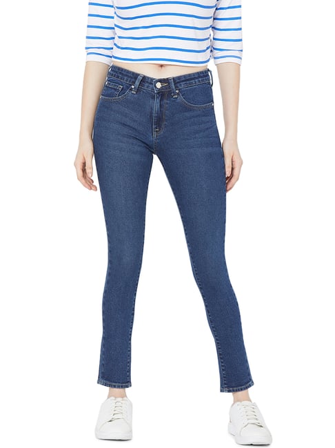 Spykar Mid Blue Skinny Fit Lightly Washed Jeans (Alicia)