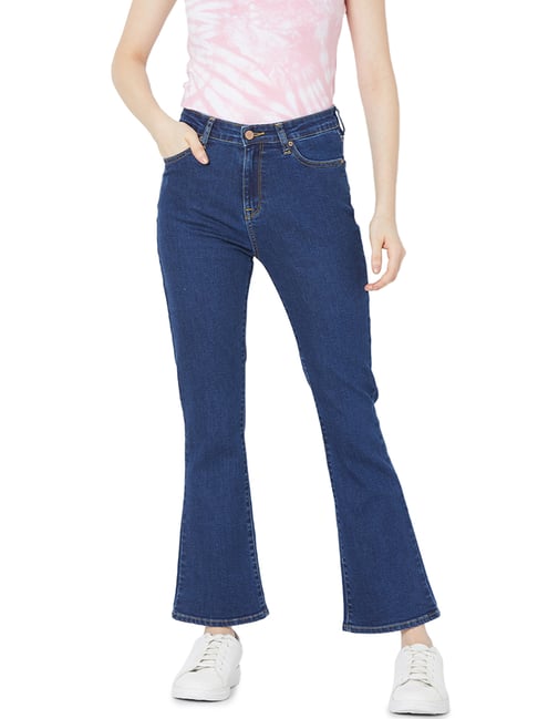 Spykar Mid Blue Relaxed Fit Lightly Washed Jeans (Elissa)