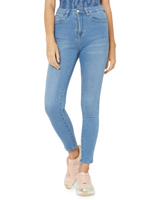 Spykar Light Blue Skinny Fit High Rise Jeans (Alexa)