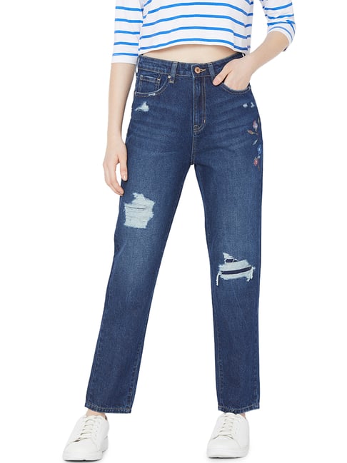 Spykar Dark Blue Lightly Washed Jeans (YNR)-image-49
