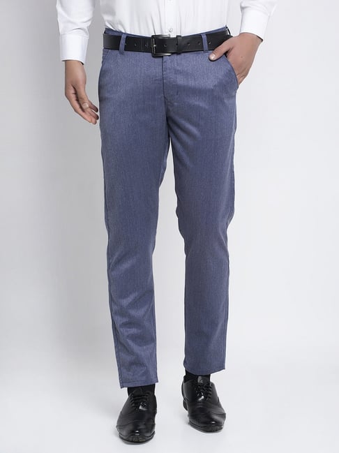 VAN HEUSEN Men Textured Slim Tapered Fit Formal Trousers  Lifestyle Stores   Sector 18  Noida