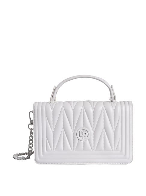 Lino Perros White Textured Small Stachel Handbag-image-24