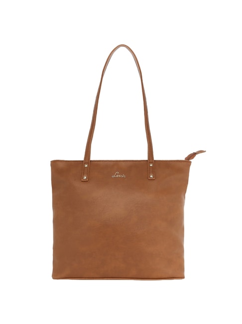 Lavie PAVO¿ LG VT Brown Solid Medium Tote Handbag Price in India