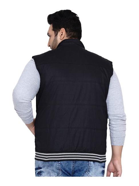 Black Sleeveless Jacket for Men