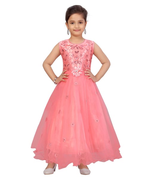 Aarika Girls Firozi Color Gown (G-787-FIROZI-24) : Amazon.in: Clothing &  Accessories