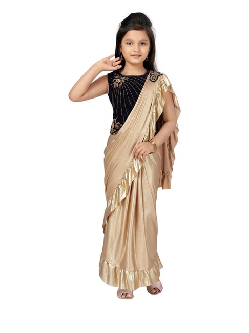 Kids Saree Fancy Dress Costume Cream – Sanskriti Fancy Dresses