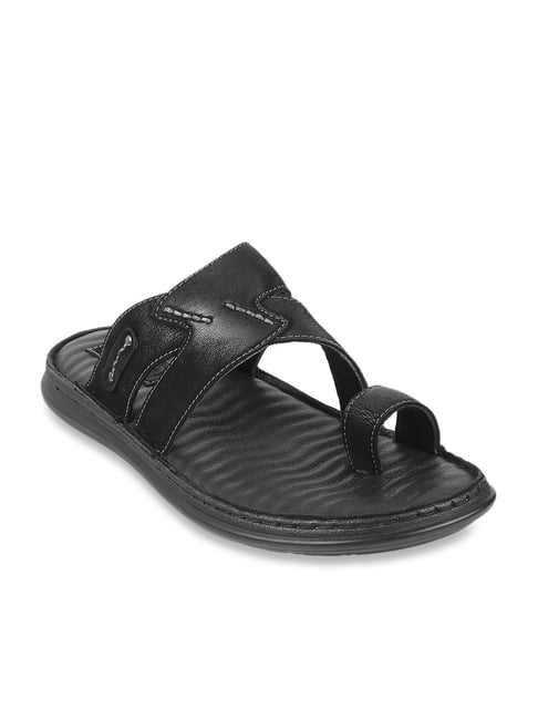 Metro Men's Black Toe Ring Sandals