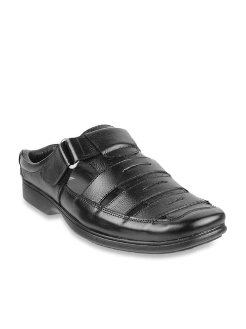 Buy Mochi Men's Black Fisherman Sandals for Men at Best Price