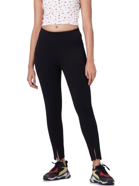 The Seamed Side Zip Legging in Pebbled Faux Leather Ponte