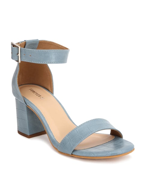 Buy Forever 21 Women's Power Blue Ankle Strap Sandals for Women at