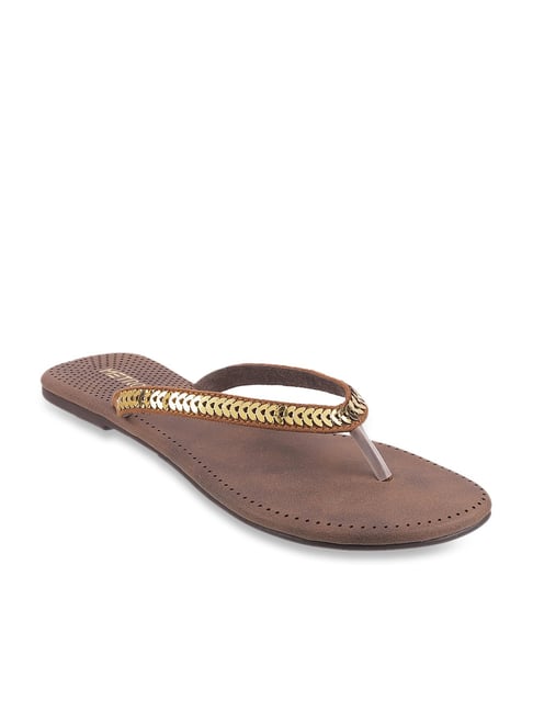 Metro Women's Tan Thong Sandals