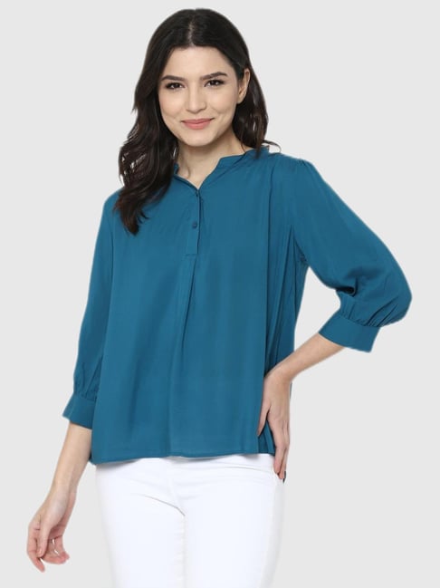 Allen Solly Blue Regular Fit Top Price in India