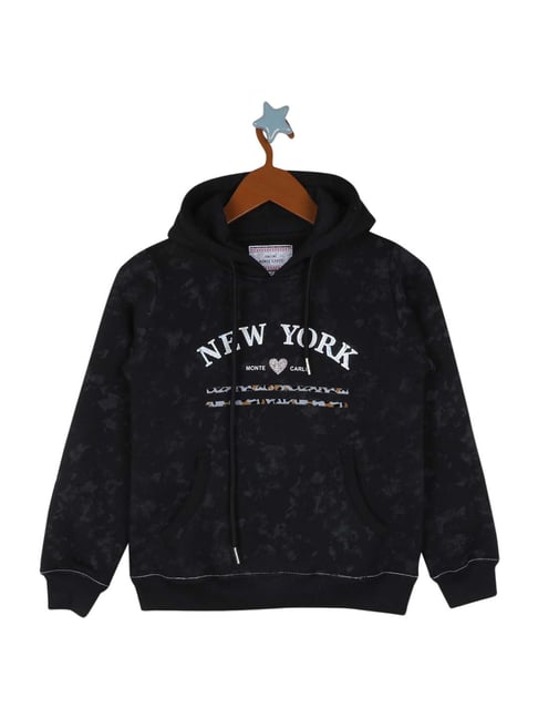 New York Kids Sweatshirt - Grey Zipper Hoodie