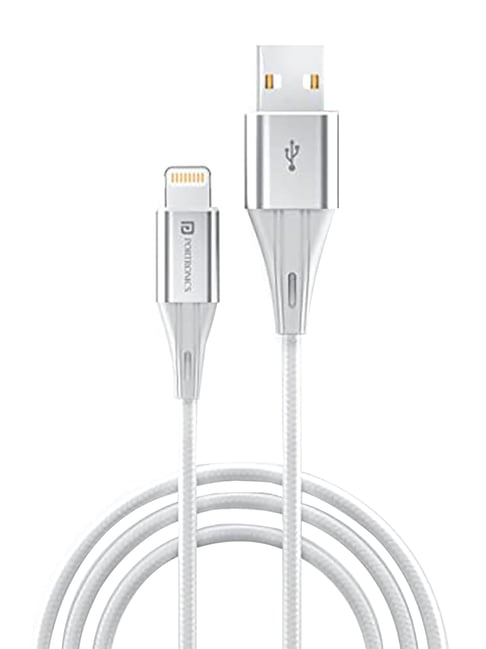 Portronics Konnect B+ POR-1397 1M 8 Pin USB Cable (White)