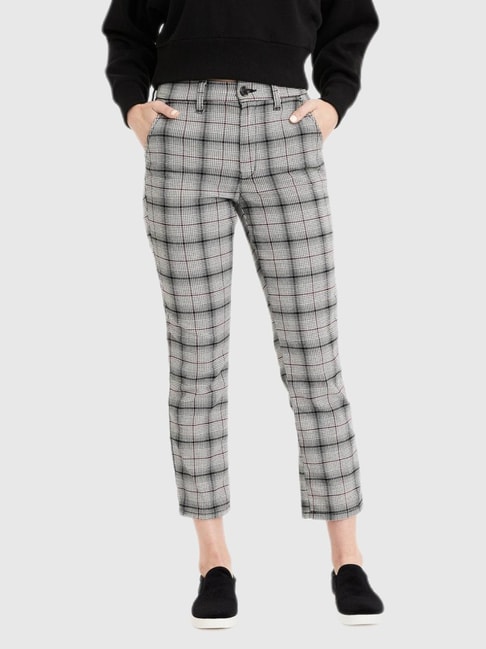 The Holtz High Waist Plaid Pants • Impressions Online Boutique