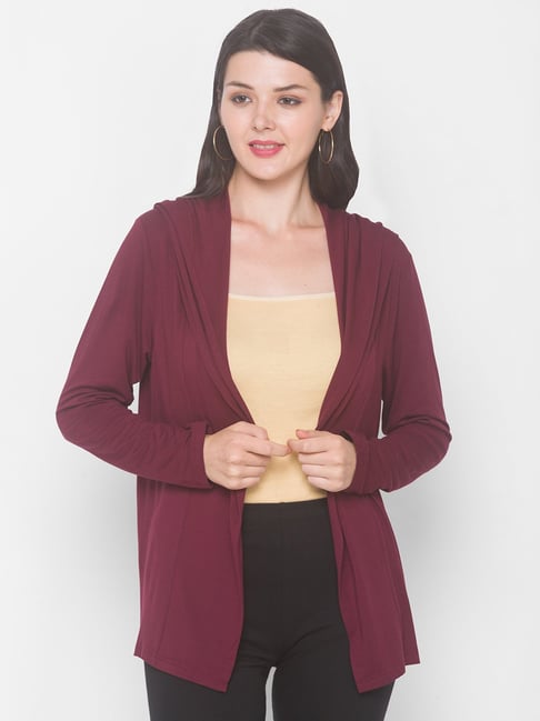 Globus Maroon Plain Shrug