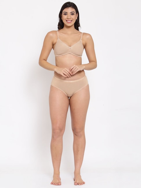 Buy Inner Sense Beige Non Wired Padded Bra & Panty Set for Women Online @  Tata CLiQ