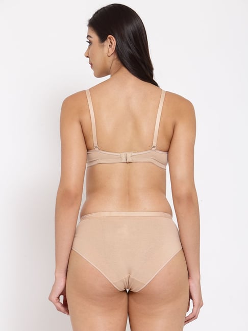 Buy Inner Sense Beige Non Wired Padded Bra & Panty Set for Women Online @  Tata CLiQ