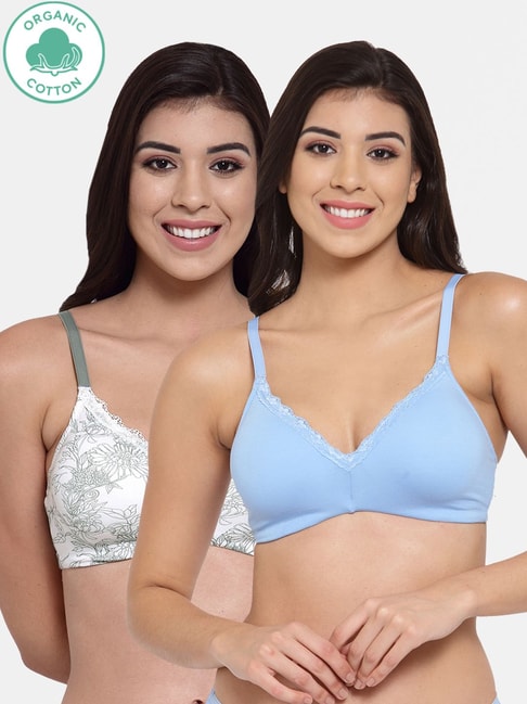 Buy Inner Sense Organic Cotton Padded Underwired Lace Bras ( Pack