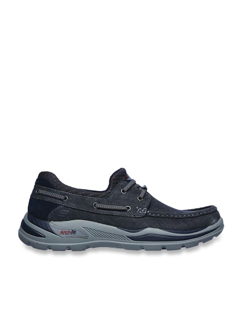 Skechers Bellinger Garmo Skechers Black Boat Shoes Mens Sketchers