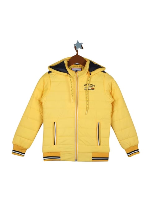 Buy Monte Carlo Kids Golden Regular Fit Jacket for Boys Clothing