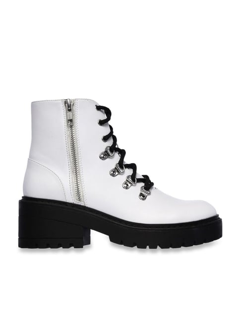 Buy Skechers Women's TEEN SPIRIT White Casual Boots for Women at