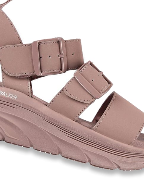 Skechers Women's D'LUX WALKER RETRO COSMOS Mauve Lifestyle Sandals