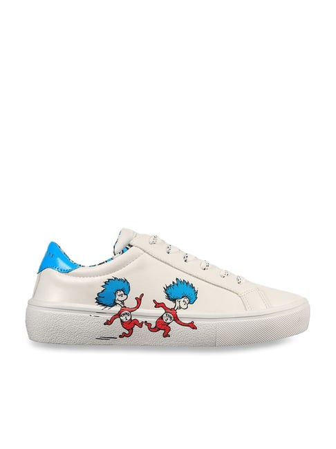 Skechers Women's GOLDIE TWO THINGS White Blue Red Lifestyle Slip On  Shoe