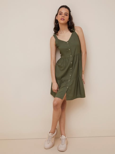 buy-nuon-by-westside-khaki-tiered-dress-online-at-best-price-at-tatacliq