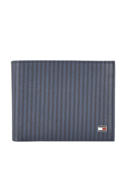 Tommy Hilfiger Dominic Navy & Black Casual Leather Bi-Fold Wallet for Men