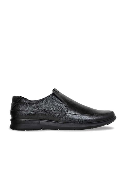 Allen Cooper Men's Black Casual Slip-Ons