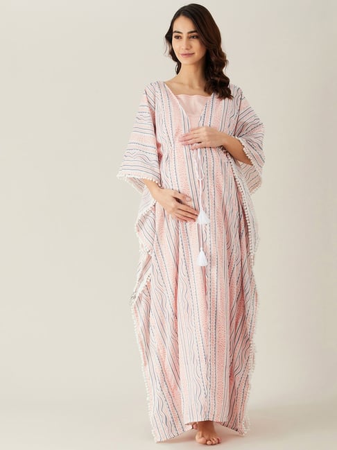 Lohusa Hamile 7016 Blue Maternity Pajamas Maternity Labor Nursing Delivery Hospital  Gown Set with Robe