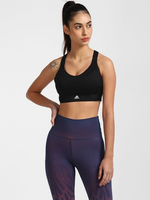 Adidas Black Non Wired Padded Sports Bra