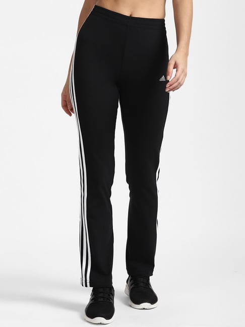 Buy Adidas Black Regular Fit Yoga Track Pants for Women Online - Main Image