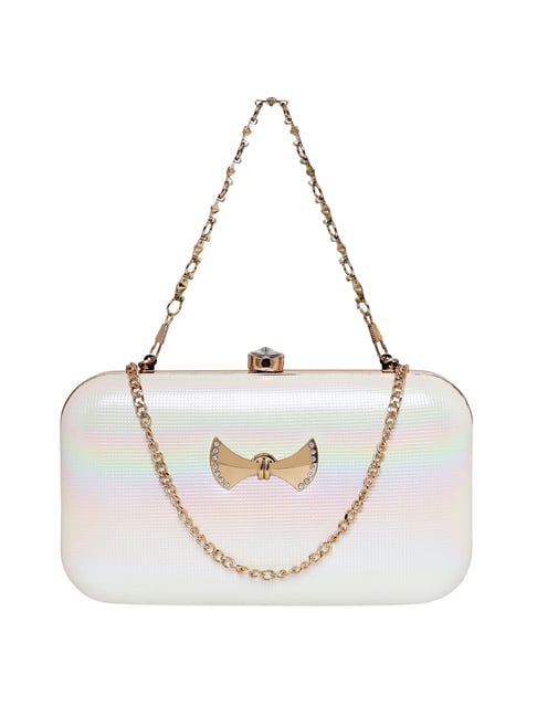 Buy Esbeda White Minaudiere Clutch Online At Best Price Tata CLiQ