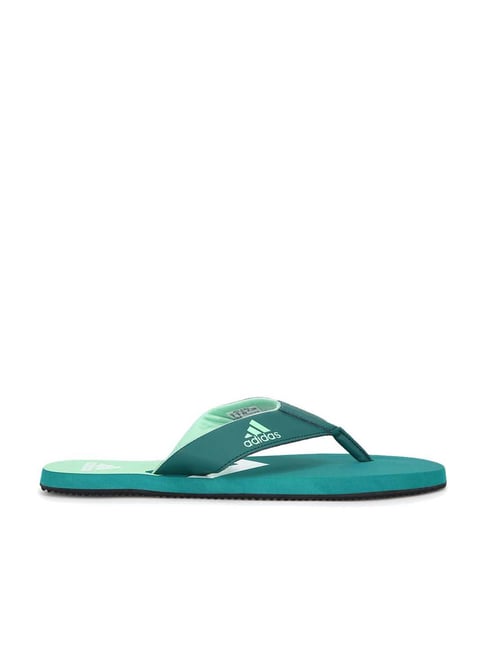 Adidas Men's EEZAY 2019 Teal Green Flip Flops