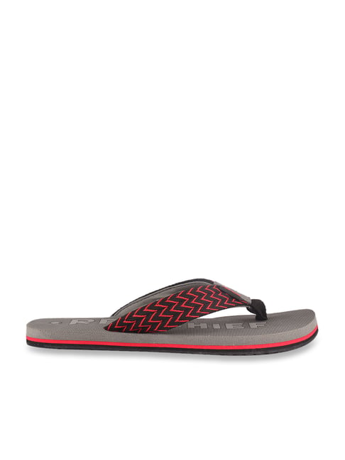 Red Chief Men's Black & Red Flip Flops