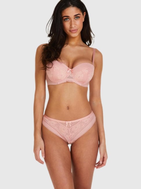 Hunkemoller Peach Lace Panty Price in India