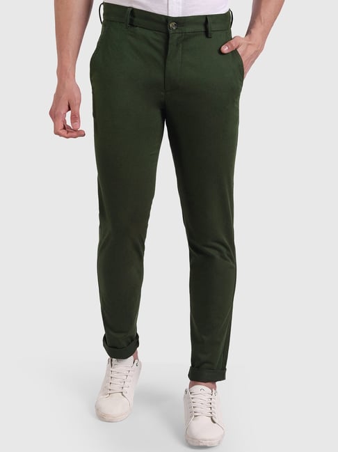 United Colors Of Benetton Green Slim Fit Trousers