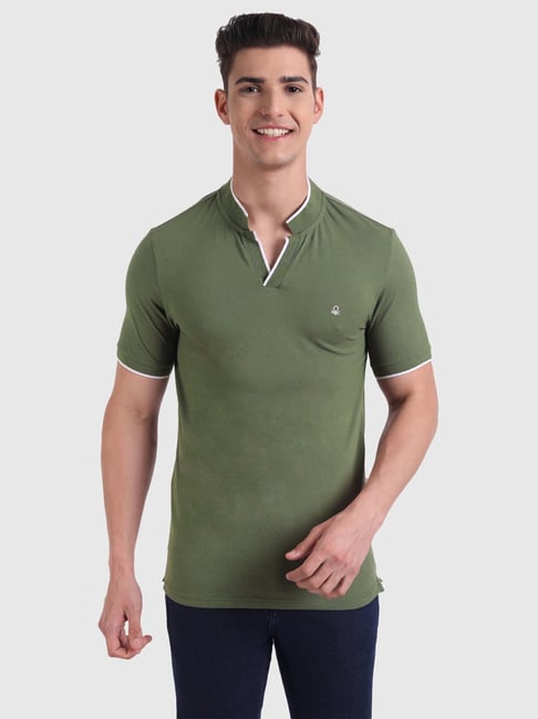 United Colors Of Benetton Olive Regular Fit T-Shirt