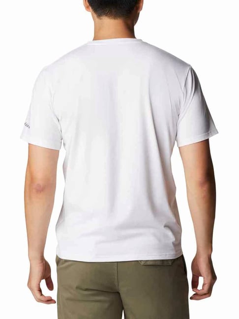 Under Armour White Cotton Regular Fit Printed Sports T-Shirt