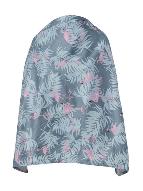 Buy Baby Moo Kids Grey Cotton Printed Nursing Cover for Boys