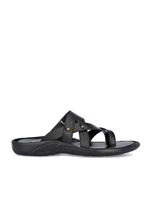 Buy Shences Men s Black Cross Strap Sandals for Men at Best Price