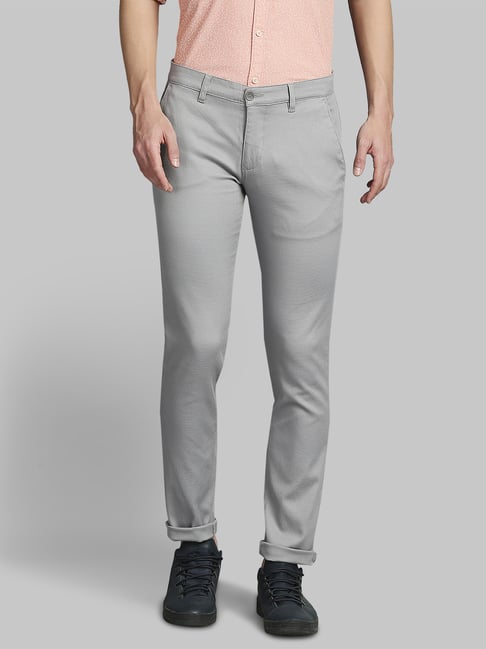 Parx Grey Slim Fit Chinos