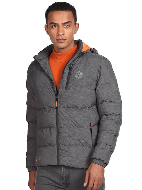 Buy Polo Assn. Grey Regular Fit Quilted Hooded Jacket for Mens Online  Tata CLiQ