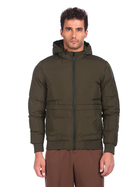 U S Polo Assn U.S. Polo Assn. Green Regular Fit Hooded Jacket