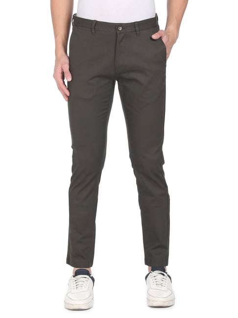 U S Polo Assn U.S. Polo Assn. Grey Cotton Regular Fit Chinos