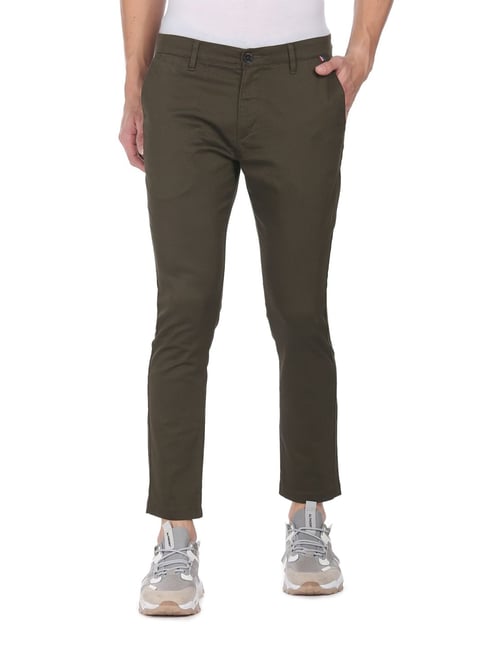 U S Polo Assn U.S. Polo Assn. Green Cotton Regular Fit Chinos