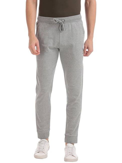 U S Polo Assn U.S. Polo Assn. Grey Cotton Regular Fit Joggers