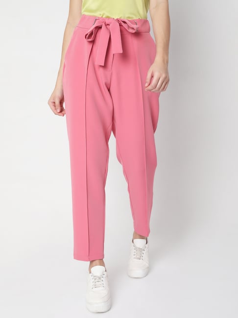 Vero Moda Pink Slim Fit Drawstring Pants